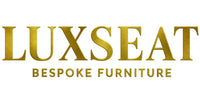 LUXSEAT Bespoke Furniture logo featuring elegant gold metallic lettering on a white background.
