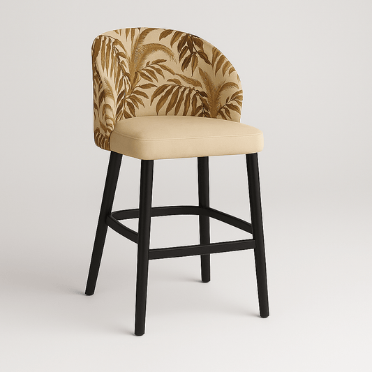 Como Bar Stool With Curved Back – Custom Bar & Kitchen Counter Stool