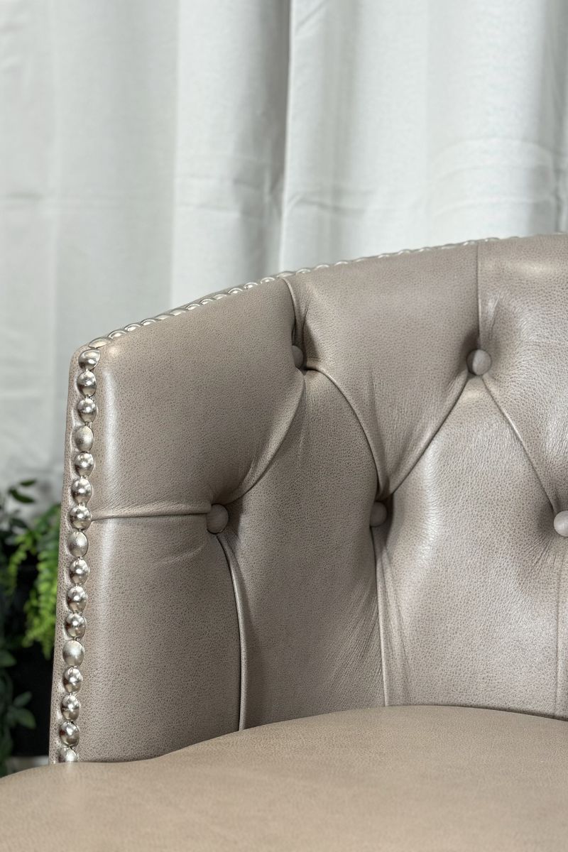 Crème Swivel Metal Stool - Luxseat