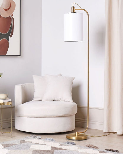 alt="Elegant oval-shaped lounge chair with plush cushioning and 360-degree swivel function"