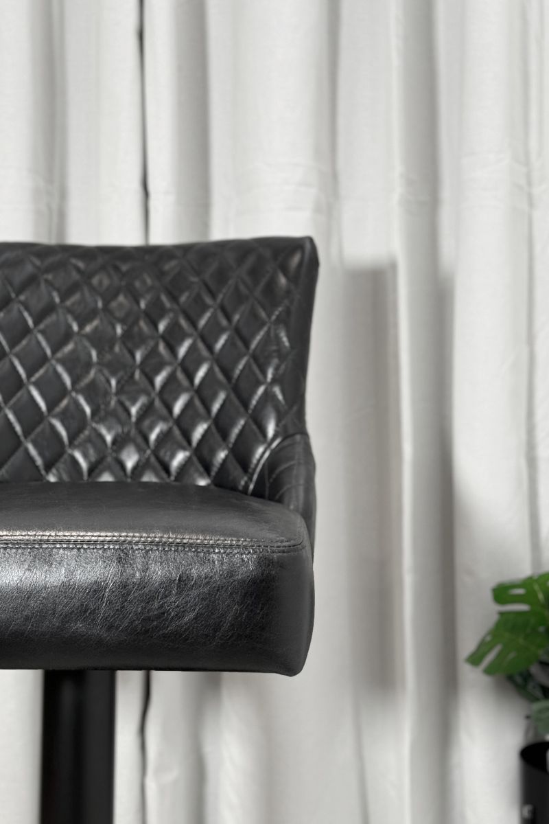 Escuro Swivel Metal Stool - Luxseat