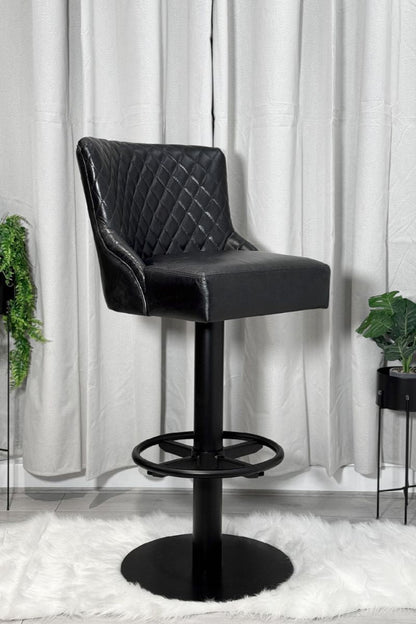 Escuro Swivel Metal Stool - Luxseat