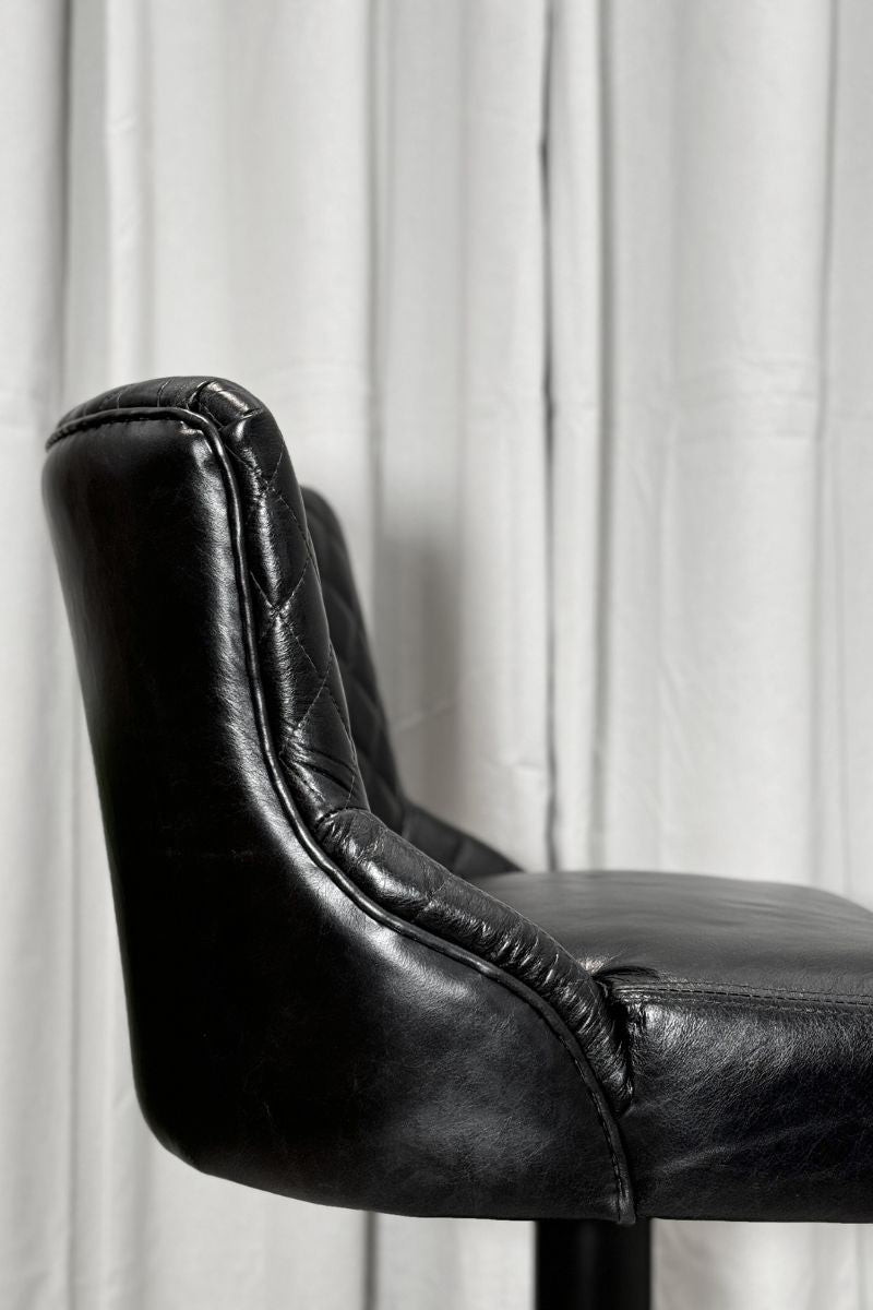 Escuro Swivel Metal Stool - Luxseat