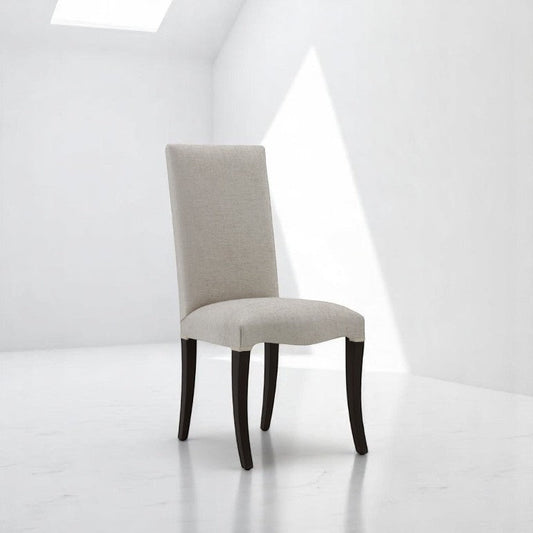 alt="Modern high back chair in natural color with clean lines and minimalist design"