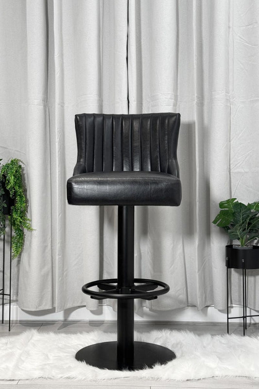Nero Swivel Metal Stool - Luxseat