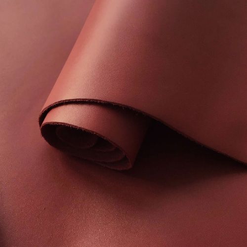 Smooth brown leather hide sheet used for furniture upholstery